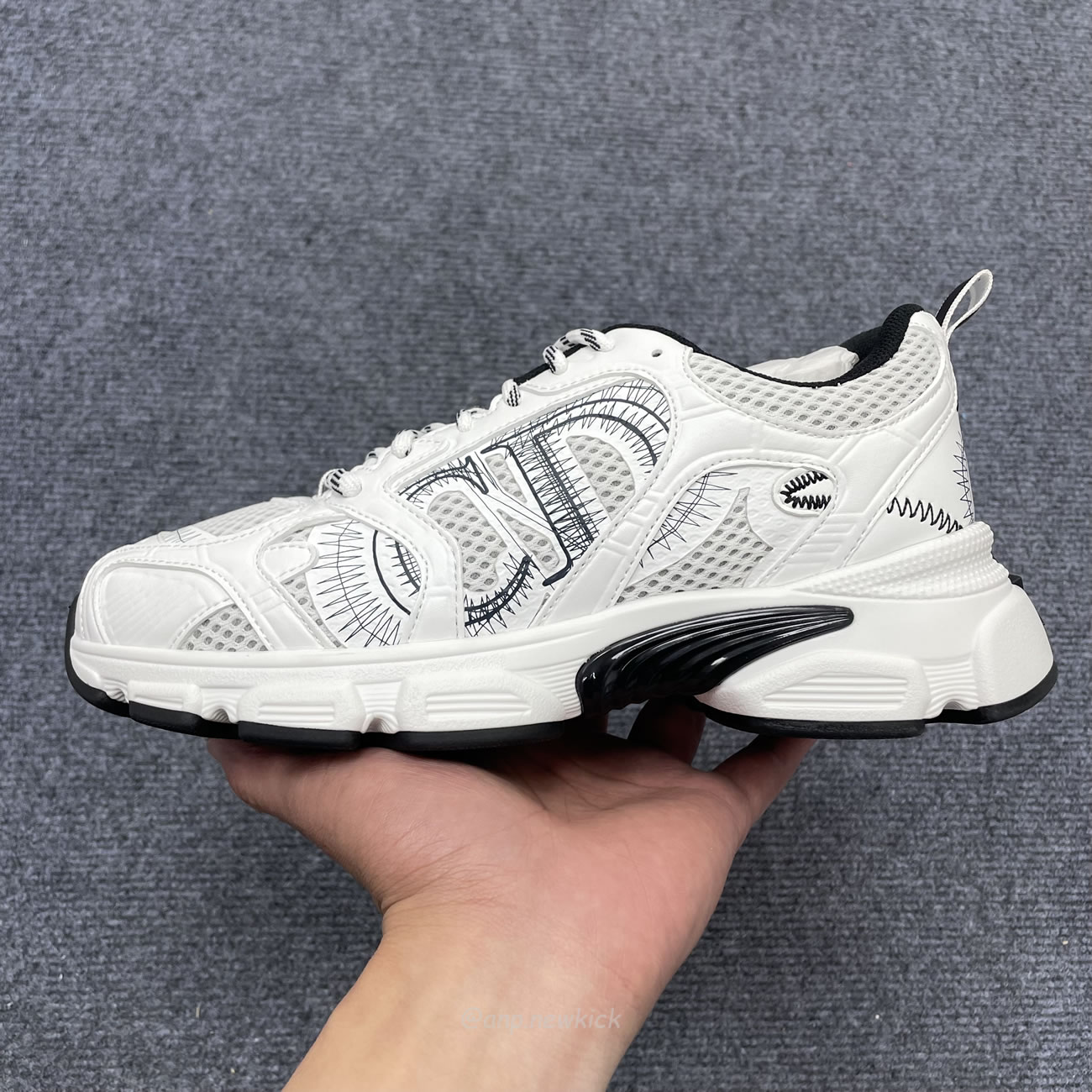 Dior Chrono Sneaker Mesh With White Black 19w White (6) - www.newkick.vip